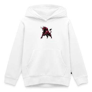 Stier - Kinder Premium Organic Hoodie - Weiß - Vorne - AI Model Kid Female (0cm)
