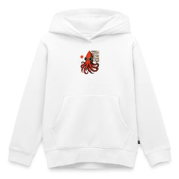 TSHIRT DE CALAMAR - Sweat Premium à capuche enfant bio - blanc - Devant - AI Model Kid Female (0cm)