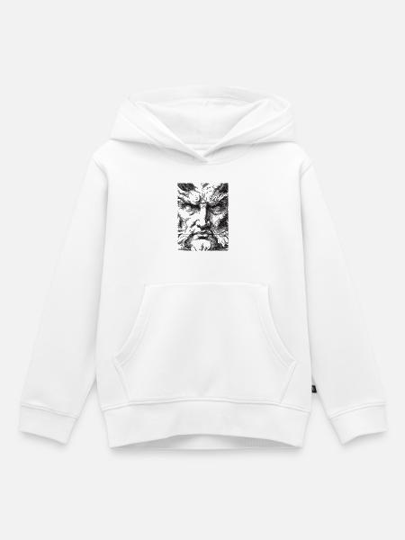Steingesicht - Kinder Premium Organic Hoodie - Weiß