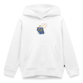 Urlaub am Meer - Kinder Premium Organic Hoodie - Weiß - Vorne - AI Model Kid Female (0cm)