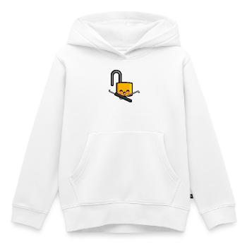 Troglodyte Martin - Sweat Premium à capuche enfant bio - blanc - Devant - AI Model Kid Female (0cm)