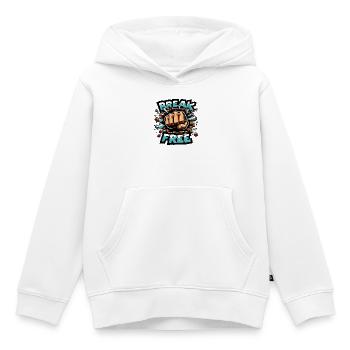 Freie Hand brechen - Kinder Premium Organic Hoodie - Weiß - Vorne - AI Model Kid Female (0cm)