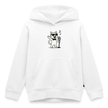 Rock'n'Roll Kitty - Kids Premium Organic Hoodie - white - Front - AI Model Kid Female (0cm)