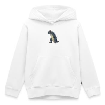 Katze als Echse - Kinder Premium Organic Hoodie - Weiß - Vorne - AI Model Kid Female (0cm)