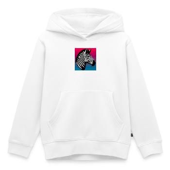 Zebra - Kinder Premium Organic Hoodie - Weiß - Vorne - AI Model Kid Female (0cm)
