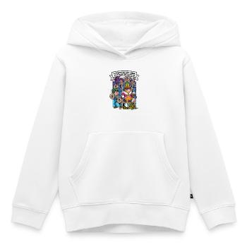 Roi des chats avec puissance et luxe - Sweat Premium à capuche enfant bio - blanc - Devant - AI Model Kid Female (0cm)