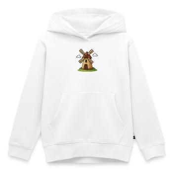 Märchenhafte Windmühle - Kinder Premium Organic Hoodie - Weiß - Vorne - AI Model Kid Female (0cm)
