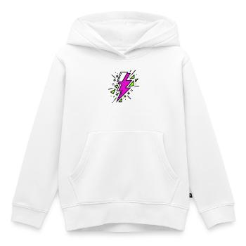 Contemporary Violet and Green Ray - Kids Premium Organic Hoodie - white - Front - AI Model Kid Female (0cm)