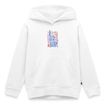 Lady Liberty - Kinder Premium Organic Hoodie - Weiß - Vorne - AI Model Kid Female (0cm)