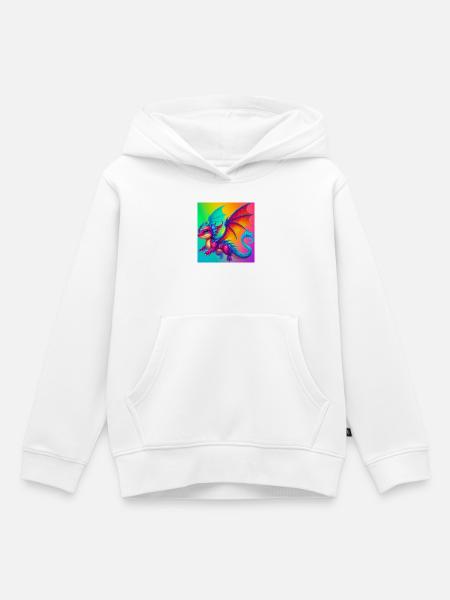 Drache - Kinder Premium Organic Hoodie - Weiß