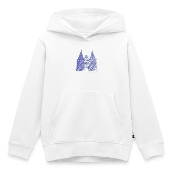 Lübeck Landmark Blue | Scribble Look - Kids Premium Organic Hoodie - white - Front - AI Model Kid Female (0cm)