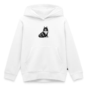 Norwegian Forest Cat – Wild and Beautiful - Kids Premium Organic Hoodie - white - Front - AI Model Kid Female (0cm)