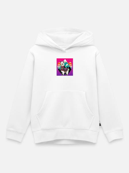 Alpaka - Kinder Premium Organic Hoodie - Weiß