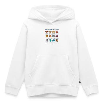 Die Sternzeichen - Kinder Premium Organic Hoodie - Weiß - Vorne - AI Model Kid Female (0cm)