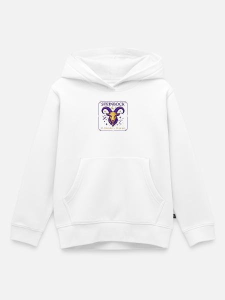 Sternzeichen Steinbock - Kinder Premium Organic Hoodie - Weiß