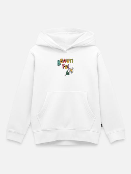 Beautiful  - Kinder Premium Organic Hoodie - Weiß