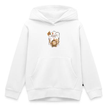 Herbst Igel Blätter Rahmen - Kinder Premium Organic Hoodie - Weiß - Vorne - AI Model Kid Female (0cm)