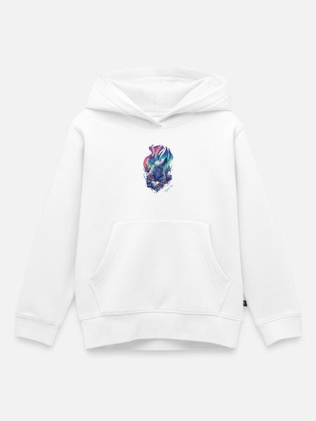 Aurora Bear - Kinder Premium Organic Hoodie - Weiß