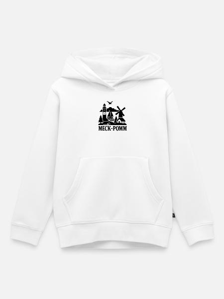 meckpomm silhouette - Kinder Premium Organic Hoodie - Weiß