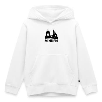 Minden Westphalie Silhouette - Sweat Premium à capuche enfant bio - blanc - Devant - AI Model Kid Female (0cm)