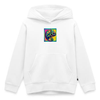Chamäleon - Kinder Premium Organic Hoodie - Weiß - Vorne - AI Model Kid Female (0cm)