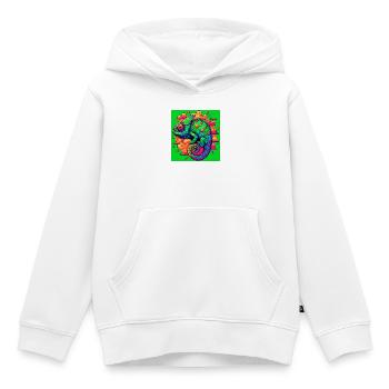 Chamäleon - Kinder Premium Organic Hoodie - Weiß - Vorne - AI Model Kid Female (0cm)