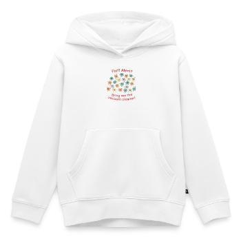 Alarme de duvet : Apportez l’aspirateur ! - Sweat Premium à capuche enfant bio - blanc - Devant - AI Model Kid Female (0cm)