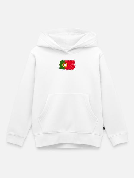 Lissabon - Kinder Premium Organic Hoodie - Weiß
