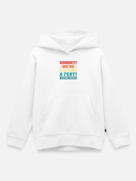 Lehrer Prüfung - Kinder Premium Organic Hoodie - Weiß