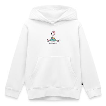 Flamingo yoga in the splits - Kids Premium Organic Hoodie - white - Front - AI Model Kid Female (0cm)