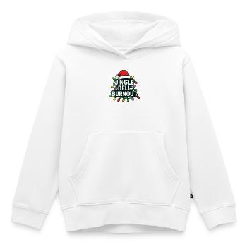 Clochettes, Burnout, Noël, Humbu subtil - Sweat Premium à capuche enfant bio - blanc - Devant - AI Model Kid Female (0cm)