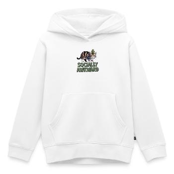 Cactus chat socialement maladroit - Sweat Premium à capuche enfant bio - blanc - Devant - AI Model Kid Female (0cm)
