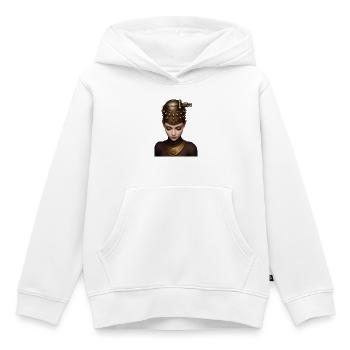 STEAM GODDESS - steam punk'n'roll - Kids Premium Organic Hoodie - white - Front - AI Model Kid Female (0cm)