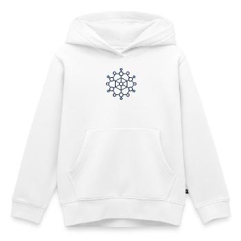 Geometrisches Knoten-Netzwerk - Kinder Premium Organic Hoodie - Weiß - Vorne - AI Model Kid Female (0cm)