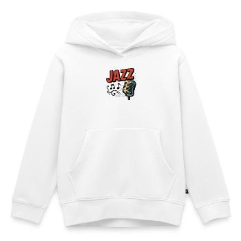 Jazz - Saxophone - Musique - Sweat Premium à capuche enfant bio - blanc - Devant - AI Model Kid Female (0cm)