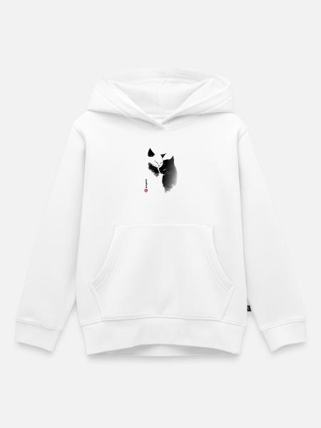 Katzenliebe - Kinder Premium Organic Hoodie - Weiß