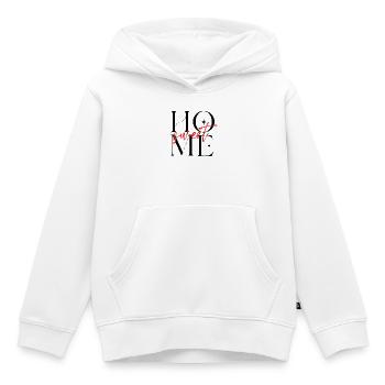 Sweet Script Rouge - Sweat Premium à capuche enfant bio - blanc - Devant - AI Model Kid Female (0cm)