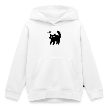 Chat Chat - Sweat Premium à capuche enfant bio - blanc - Devant - AI Model Kid Female (0cm)