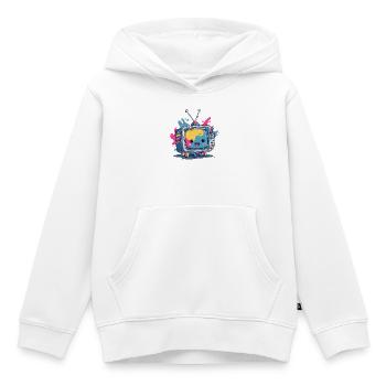 Kunterbunter TV-Kumpel - Kinder Premium Organic Hoodie - Weiß - Vorne - AI Model Kid Female (0cm)
