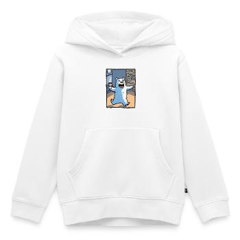 Kaffeebär im Laden - Kinder Premium Organic Hoodie - Weiß - Vorne - AI Model Kid Female (0cm)
