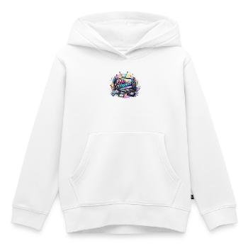 Logo t-shirt TV rétro Signal Arc-en-Ciel - Sweat Premium à capuche enfant bio - blanc - Devant - AI Model Kid Female (0cm)