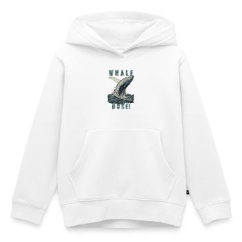 Humour Baleine Whale Done Vintage - Sweat Premium à capuche enfant bio - blanc - Devant - AI Model Kid Female (0cm)