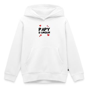 Opa der Liebe – Familien-Zärtlichkeits-Humorgeschenk - Kinder Premium Organic Hoodie - Weiß - Vorne - AI Model Kid Female (0cm)