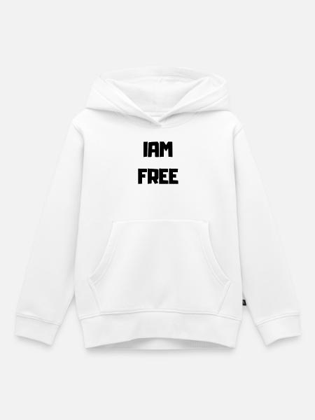 ICH BIN FREI - Kinder Premium Organic Hoodie - Weiß