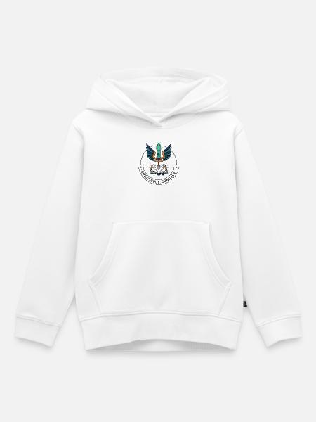 Quest. Code. Conquer Emblem - Kinder Premium Organic Hoodie - Weiß