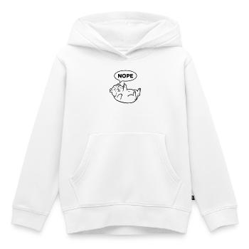 Contour du majeur en cochon d’Inde - Sweat Premium à capuche enfant bio - blanc - Devant - AI Model Kid Female (0cm)