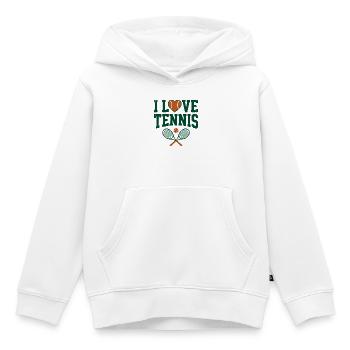 Tennis T-shirt, I Love Tennis Paris Shirt, Hoodie - Kinder Premium Organic Hoodie - Weiß - Vorne - AI Model Kid Female (0cm)