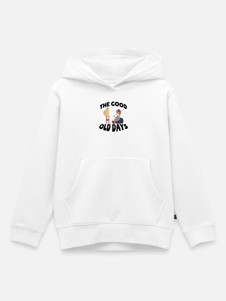 Die guten alten Zeiten - Kinder Premium Organic Hoodie - Weiß