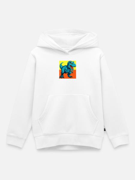 Dinosaurier - Kinder Premium Organic Hoodie - Weiß