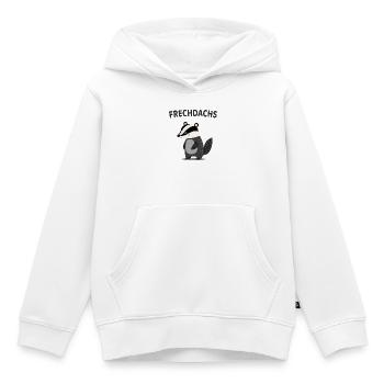 Frechdachs Lustiger Dachs Spruch - Kinder Premium Organic Hoodie - Weiß - Vorne - AI Model Kid Female (0cm)